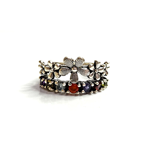 <b>Fine</b> <b>Ring</b> with Multi Stones 6.2 Grams Weight - Product Image 1