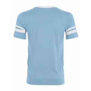 T-shirt Varsity pour jeunes Jack and Jill, col en V, manches courtes, style sportif, doux, confortable, décontracté, vêtements pour enfants, bleu - Product Image 2