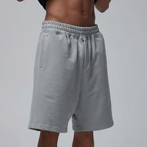 Shorts de sport décontractés pour hommes, 100 % coton, couleur unie, séchage rapide, écologiques, respirants, pour la plage et la gym, vente en gros, haute qualité - Product Image 5