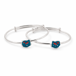 925 Sterling Silver Blue Cat Enamel Kids <b>Bangle</b> Bracelet <b>Set</b> High Polish Animal Design for Girls Daily Wear Party Gift Jewelry C - Product Image 5
