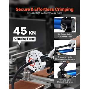 Hydra-Krimp AC <b>Hydraulic</b> Hose <b>Crimper</b> Kit 7 Dies Snap-On Carrying Case Manual Pump for Automotive Air Tool Accessories - Product Image 3