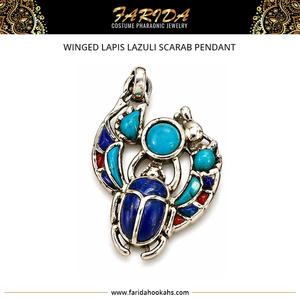 Pendentif Turquoise Ailé Égyptien de Haute Qualité, Véritable, Multicolore et Unique, pour Costume Pharaonique et Bijoux de Mode Ethnique pour Femme - Product Image 2
