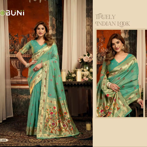 Sari en soie pour mariage, très tendance, avec pièce de blouse, vêtements indiens pour femmes, sari à bas prix, vente en gros, vêtements de Surat - Product Image 1
