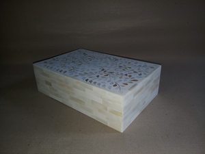 Bone Inlay <b>Keepsake</b> <b>Box</b> Handcrafted Decorative Organizer for Jewelry Collection Rings Earrings Bracelets - Product Image 5