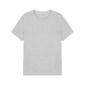 Men's Gray Short Sleeve Cotton <b>Bamboo</b> Fiber T-Shirt O-Neck Regular Fit Casual Jersey Knitted Front Silk <b>Screen</b> Anti-Pilling - Product Image 1