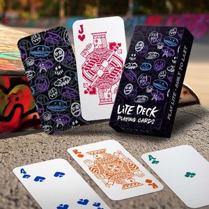 ROYAL Lite Deck-Ghost Doodle, Cartas de Juego de PVC Impermeables de 0.31mm, Acabado Mate, Caja con Cierre, Revestimiento Único, 55 Cartas, 45x88mm, para Viaje - Product Image 2