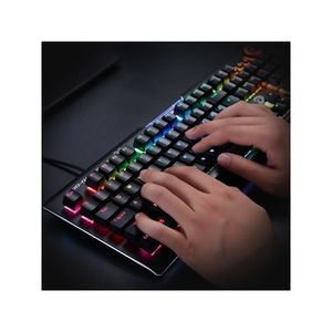 EK925 II <b>RGB</b> LED Rainbow Backlit Wired Mechanical Gaming <b>Keyboard</b> Yellow Switches Windows Compatible PC 104 Keys - Product Image 3