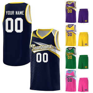 Proveedor Mayorista de Conjuntos de Camisetas de Baloncesto Retro Personalizadas, de Secado Rápido, Transpirables, 100% Poliéster, Camisetas Deportivas para Hombre - Product Image 1