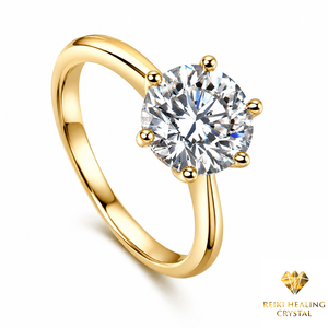 moissanite 3ct <b>Ring</b> Engagement G 925 Sterling Gold Certified Brilliant Cut 6 Prong Trendy Wedding Party Fine Jewelry wholesale - Product Image 1