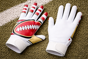 Custom Sticky Grip American Football <b>Gloves</b> Adjustable Velcro Strap Adult Unisex Training Sports <b>Gloves</b> - Product Image 4