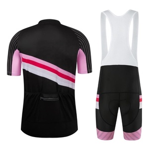 Ensemble maillot et short de cyclisme pour homme avec motif géométrique violet et jaune, impression par sublimation, vêtements de performance respirants - Product Image 2
