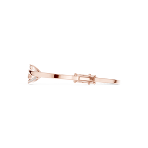 Luxury Rose Gold Lab Grown Diamond Twist <b>Infinity</b> Bangle <b>Bracelet</b> for Women Modern Pavé Diamond Fine Jewelry - Product Image 5