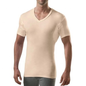 T-shirt à col rond anti-transpiration pour homme, design uni, sous-vêtement anti-transpiration pour l'été - Product Image 1