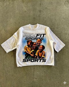 T-shirt Homme 2026 OEM Personnalisé en Coton Épais, Coupe Oversize à Épaules Tombantes, Style Cropped Boxy avec Appliqué Brodé - Product Image 2