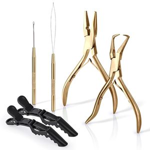 Kit Profesional de Herramientas para Extensiones de Cabello, Alicates para Extensiones de Cinta, Anillo de Acero Inoxidable, Aguja de Bucle, Gancho para Tirar, Accesorios OEM - Product Image 2