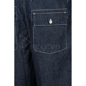 Relevo - Jeans de Mezclilla de Pierna Recta para Hombre, Corte Regular Informal de Algodón, Cintura Media, Color Sólido, Estilo Moderno - Product Image 3