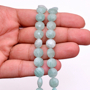 Perles facettées en amazonite naturelle de 10 mm, forme briolette, amazonite verte, pierres semi-précieuses, perles fantaisie en vrac pour la fabrication de bijoux - Product Image 4