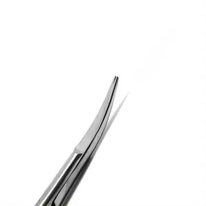 Ciseaux en acier inoxydable argenté de qualité supérieure avec poignée antidérapante, pointe droite et ressort - Product Image 4