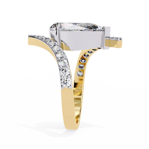 Anillo de Compromiso Clásico con Diamante Cultivado en Laboratorio de 3 Quilates, Corte Pera, Oro de 10k, 14k, 18k, Certificado IGI, Diamante VS DEF para Aniversario o Boda - Product Image 1