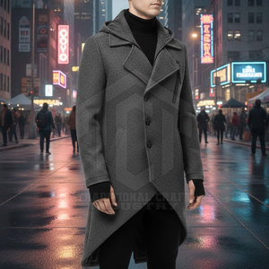 Manteau en laine tendance pour hommes - Vêtements chauds de saison, design classique, couleurs personnalisables, logo, fournisseur en gros de haute qualité - Product Image 6
