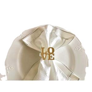 Anillo dorado de acero inoxidable para servilletas, vajilla de alta calidad con apariencia real de diseño único para restaurante, boda, hogar y hotel - Product Image 1