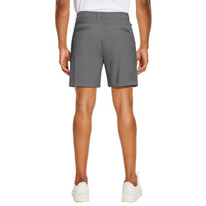 Shorts de golf et de loisirs pour hommes, haute performance, été, écologiques, respirants, tricotés, avec fermeture éclair à la taille, motif uni, service OEM - Product Image 2