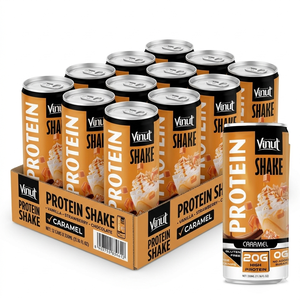 11,16 fl oz VINUT Caramel Protein Shake (20G de protéines, sans gluten, sans sucre ajouté) Emballage en boîte réfrigérée OEM/ODM Privé - Product Image 3