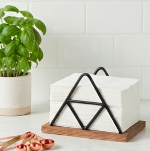 Porta Servilletas en Hierro con Recubrimiento en Polvo Negro y Madera, Ideal para Uso en Hoteles y Restaurantes, Accesorio de Mesa - Product Image 5