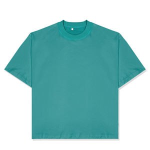Custom Men's <b>Box</b> Cut T-Shirt Oversized Heavyweight Polyester/Cotton Blend <b>Drop</b> Shoulder Boxy Fit Photo Print Eco-Friendly - Product Image 6