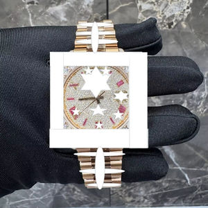 Reloj Mecánico de Lujo con Encanto Antiguo, Estilo Deportivo, con Cristales de Moissanita VVS1, Esfera de Cristal Analógica, Acero Inoxidable, Unisex - Product Image 1
