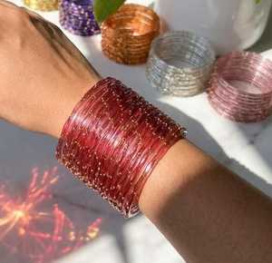 Pulseras de Cristal con Forma de Gota de Lluvia, Juego de Joyería para Mujer, Pulseras Apilables de Varias Capas, Accesorios de Moda con Forma de Gota de Agua - Product Image 3