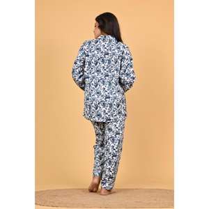 Conjunto de Pijama de Crepé Estampado para Mujer, Ropa de Dormir Suave y Ligera, Ropa Cómoda para Estar en Casa - Product Image 6
