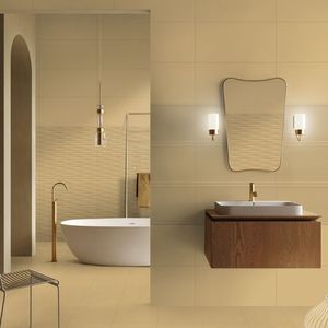 Heavy Duty 300x600 White Glossy Ceramic Wall Tile Minimalist Design for Large <b>Scale</b> Corporate Office and Commercial Builds - Product Image 1