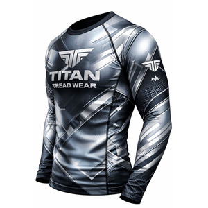 เสื้อแรชการ์ดสำหรับผู้ชายและผู้หญิง - น้ำหนักเบา ระบายอากาศได้ดี ยืดหยุ่นได้ ชุดออกกำลังกาย ป้องกันแบคทีเรีย แห้งเร็ว ป้องกันรังสียูวี แขนยาว - Product Image 2