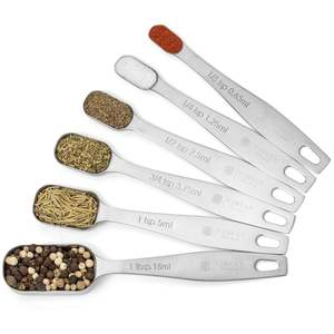 Juego de Cucharas Medidoras de Cobre de Diseño con Tamaños Grabados para Cocina de Lujo, Repostería y Decoración del Hogar - Product Image 1