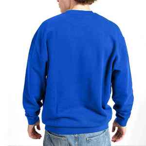 Best Quality New Casual Streetwear Solid Color Men Pullover Sweatshirt Winter Warm Long Sleeve 100% Cotton Fleece Custom Logo - Product Image 6
