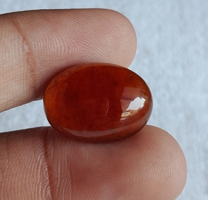Cabochon ovale en grenat Hessonite naturel de qualité supérieure, pierre Hessonite en vrac pour la fabrication de bijoux, disponible à prix de gros. - Product Image 1