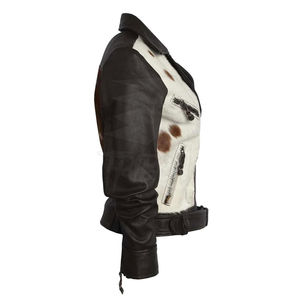 Chaqueta de Cuero con Pelo de Alta Calidad Premium, Logotipo Personalizado, Ropa de Moda, Chaqueta de Cuero Genuino con Pelo, Proveedor Mayorista - Product Image 4