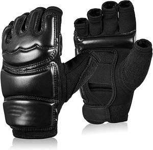 Guantes Profesionales de Boxeo MMA Sanda para Grappling y Sparring, de Cuero Maya Hide, para Hombres y Mujeres, Entrenamiento de Artes Marciales Muay Thai, Medios Dedos - Product Image 2