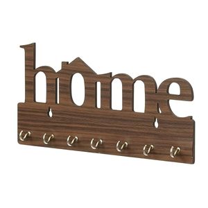 Wooden Wall Mounted Key Holder for Home Decor Stylish Key Holder for Wall with <b>Hooks</b> - Product Image 4