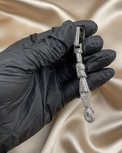 Colgante Personalizado con Inicial Vertical y Letras Incrustadas, Joyería Hip Hop, Colgante Personalizado con Moissanita VVS, Colgante Bling para Raperos - Product Image 5