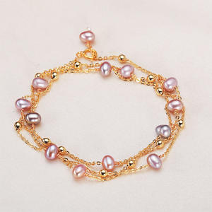 Collar de Perlas de Agua Dulce de Alta Gama de Zhuji para Niñas, Color Morado Cielo Estrellado, Cadena de Clavícula Versátil, Pequeño para el Verano - Product Image 4