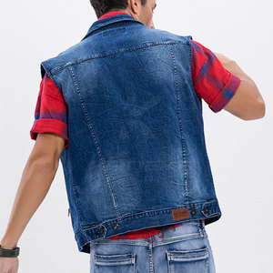 Chaleco Vaquero de Invierno para Hombre, Informal, Transpirable, 100% Algodón, Corte Regular para Uso Diario - Product Image 2