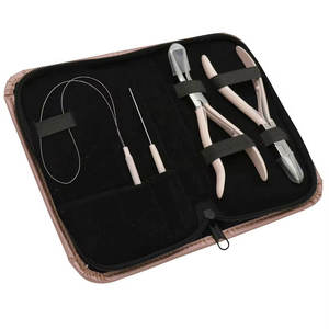 Kits professionnels d'extensions capillaires Micro-Link, outils à boucles, pinces, accessoires, kit d'application et de retrait d'extensions capillaires en acier inoxydable - Product Image 1