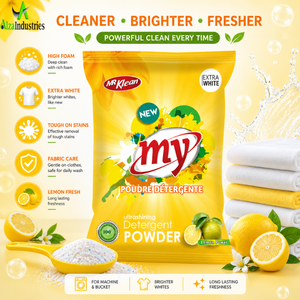 Lemon Fragrance OEM <b>Laundry</b> <b>Detergent</b> Powder | High Foam Ultra White Clothes Cleaner | Strong Stain Remover Bulk Export Quality - Product Image 6