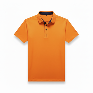 เสื้อโปโลผู้ชายผ้าฝ้าย 190 GSM ทรงปกติ แขนสั้น คอวี แฟชั่นลำลอง ใส่สบาย ระบายอากาศดี บริการ OEM - Product Image 1