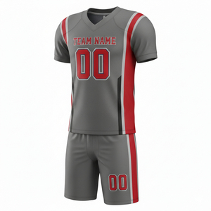 Uniforme de Fútbol Americano Personalizado, Conjunto de Camiseta y Pantalones Cortos con Logotipo Frontal, Impresión Sublimada 100% Poliéster B - Product Image 2