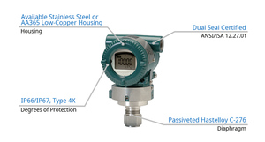 Máy phát áp suất chênh lệch khí yokogawa eja530e bảo vệ IP67 bằng thép không gỉ 316L để theo dõi áp suất chính xác - Product Image 6