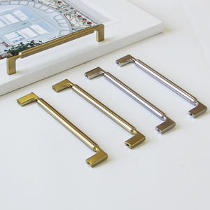 Hot Selling Modern Brushed <b>Gold</b> Zinc Alloy Hardware Materials Cabinet Handles <b>Pulls</b> for Kitchen Cupboards Bathroom Vanity Dining - Product Image 2
