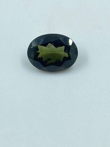 Turmalina verde de corte ovalado, piedra suelta facetada natural de 5.00 quilates para la fabricación de joyas - Product Image 2